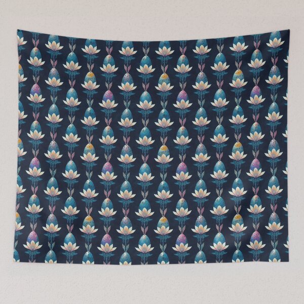 Item preview, Pink and yellow water lilies  designed and sold by YeKnot.