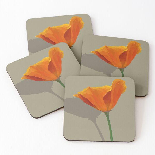 Item preview, Low Poly Red Orange Poppy designed and sold by ErinFCampbell.