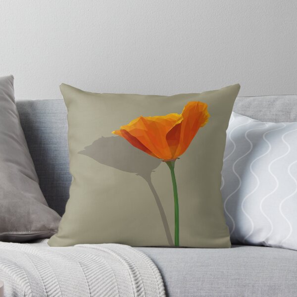 Item preview, Low Poly Red Orange Poppy designed and sold by ErinFCampbell.
