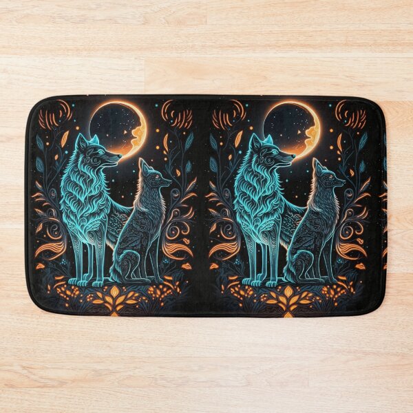Item preview, Wolves trees and moon glowing tarot designed and sold by Visual-wallart.
