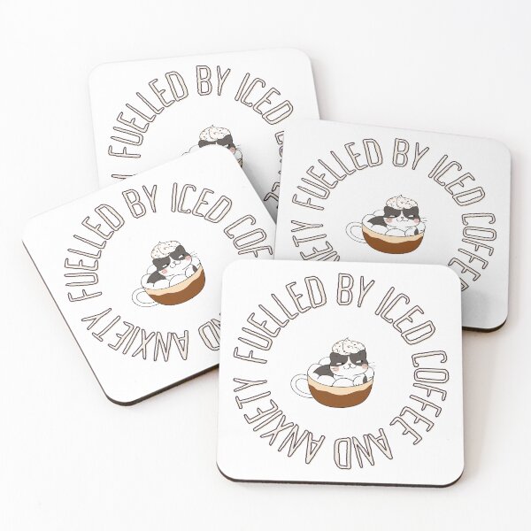 Item preview, Fuelled by iced coffee and anxiety designed and sold by FrescoNat.