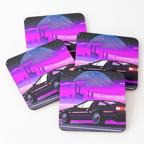 Item preview, Sport car synthwave aesthetic digital art design designed and sold by Balazspolo.