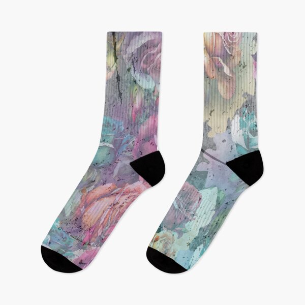 Item preview, Watercolor flowers with textures designed and sold by TenderSoar.