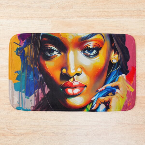 Item preview, Super Model Unleashes Vibrant Elegance in Abstract Artwork designed and sold by HOMEDESIGNPRINT.