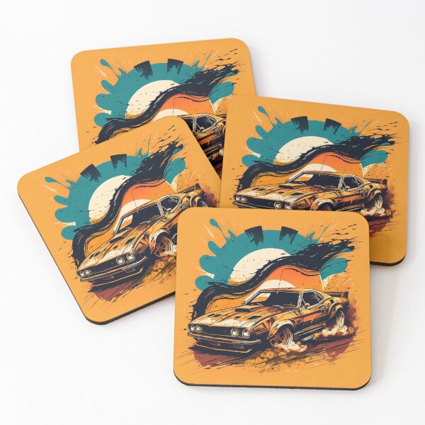 Item preview, Yellow Muscle Car Drifting! designed and sold by GriffinStd.