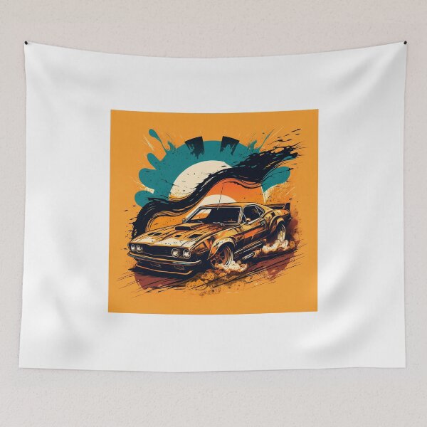 Item preview, Yellow Muscle Car Drifting! designed and sold by GriffinStd.