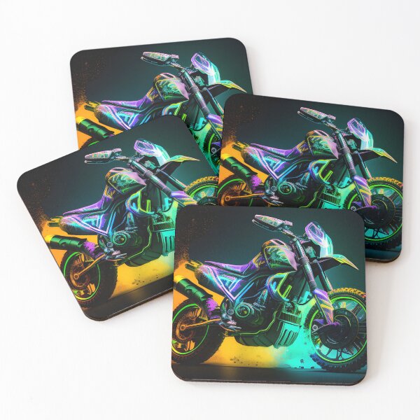 Item preview, Futuristic Cyberpunk Neon Dirt Bike designed and sold by beluxe.