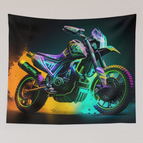Item preview, Futuristic Cyberpunk Neon Dirt Bike designed and sold by beluxe.