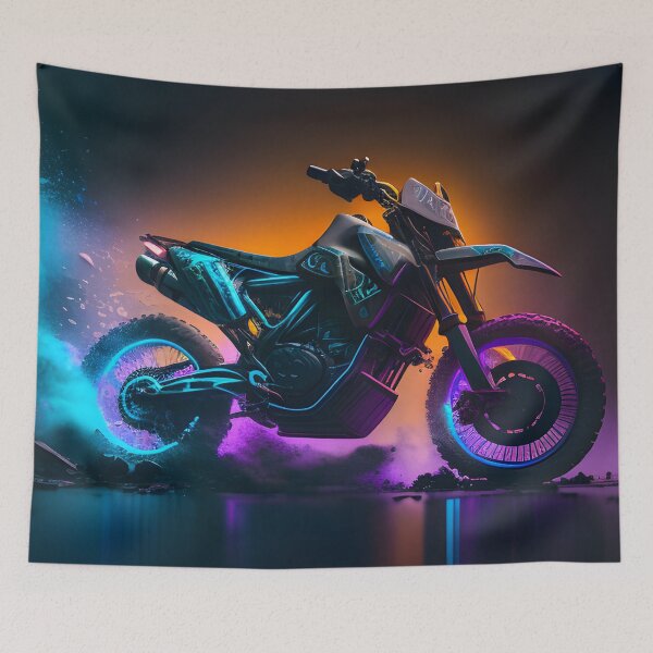 Item preview, Futuristic Cyberpunk Neon Dirt Bike designed and sold by beluxe.