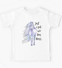 Camiseta para niños Sólo una niña que ama a los caballos Camiseta A los caballos que compiten con la camiseta Regalos ecuestres para los amantes de los caballos