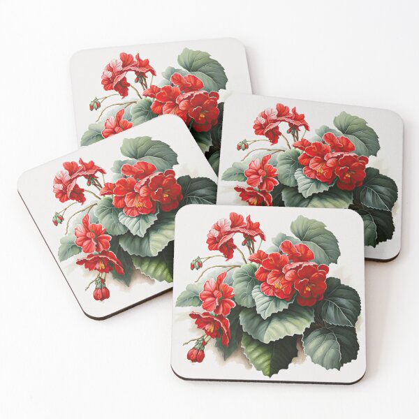Item preview, Red Begonias  designed and sold by Vanover Designs.