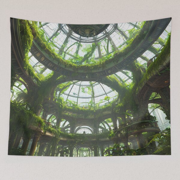 Item preview, Discover the Charm of a Steampunk Utopia Overgrown with Vines designed and sold by D3monic.