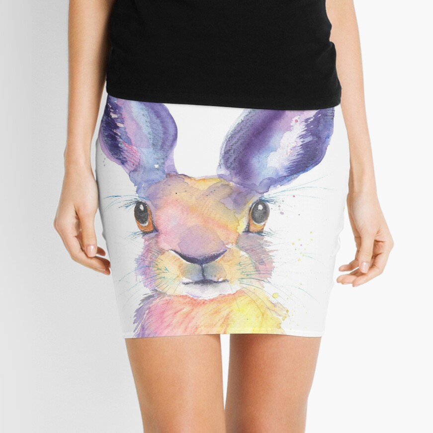 Rainbow Hare Mini Skirt