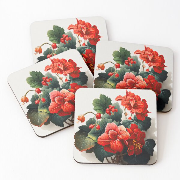 Item preview, Red Begonias  designed and sold by Vanover Designs.