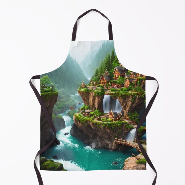 Item preview, Discover the Hidden Forest Village with River and Waterfall designed and sold by D3monic.
