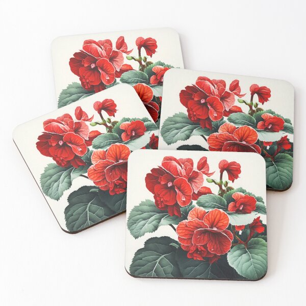 Item preview, Red Begonias  designed and sold by Vanover Designs.
