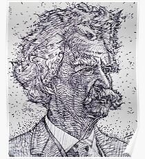 MARK TWAIN - ink portrait Poster