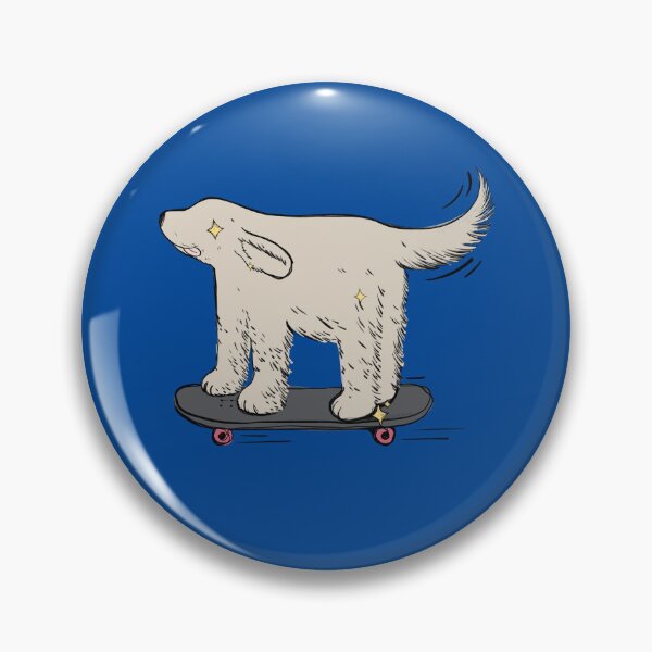 Artikelvorschau, Labrador beige skater on blue entworfen und verkauft von Itsdomd.