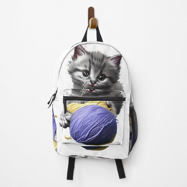 Item preview, Funny And Cute Cat With A Ball Of Violet Wool designed and sold by adamtepl.