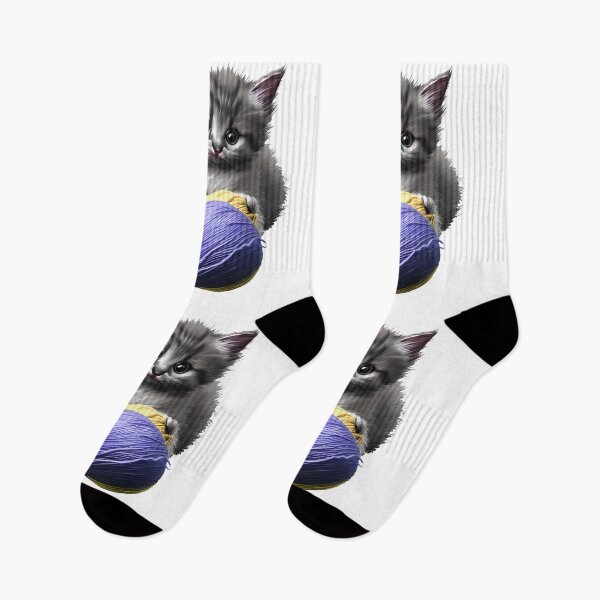 Item preview, Funny And Cute Cat With A Ball Of  Violet Wool designed and sold by adamtepl.