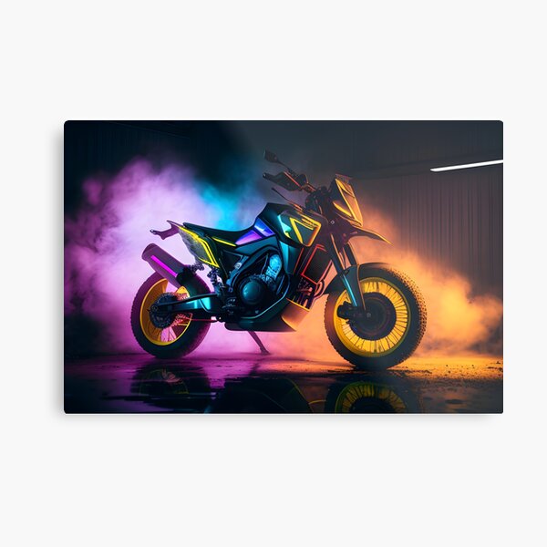 Item preview, Futuristic Cyberpunk Neon Dirt Bike designed and sold by beluxe.