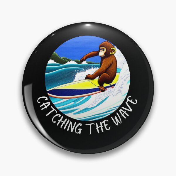 Item preview, Funny Monkey Cathing the Wave  designed and sold by FlowingMovement.