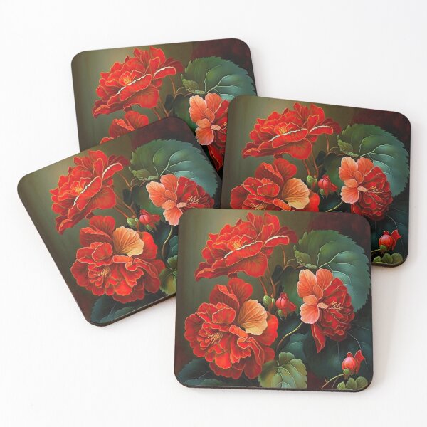 Item preview, Red Begonias  designed and sold by Vanover Designs.