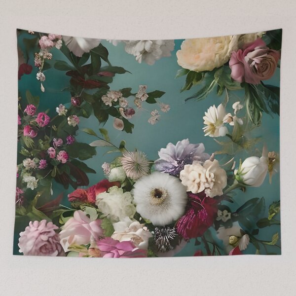 Item preview, Dimensional Blossoms: A Chiaroscuro Painting with Intricate Floral Layers designed and sold by nouveaudecor.