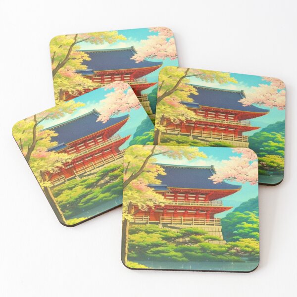Item preview, A Beautiful Japanese Temple - Anime scenery designed and sold by hedoniism-shop.
