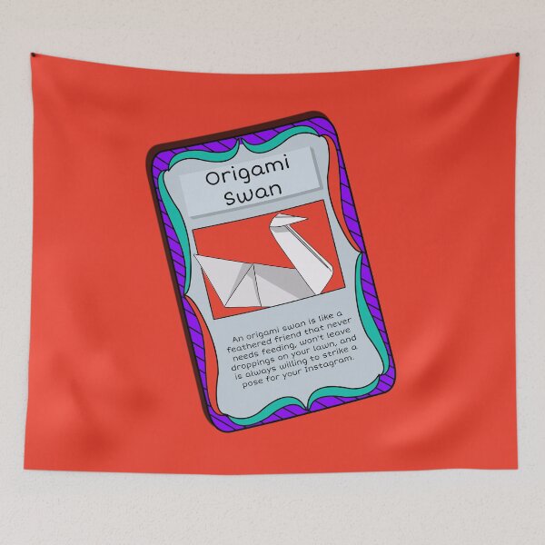Item preview, Origami Trading Card - Swan designed and sold by Fun Funky Designs.