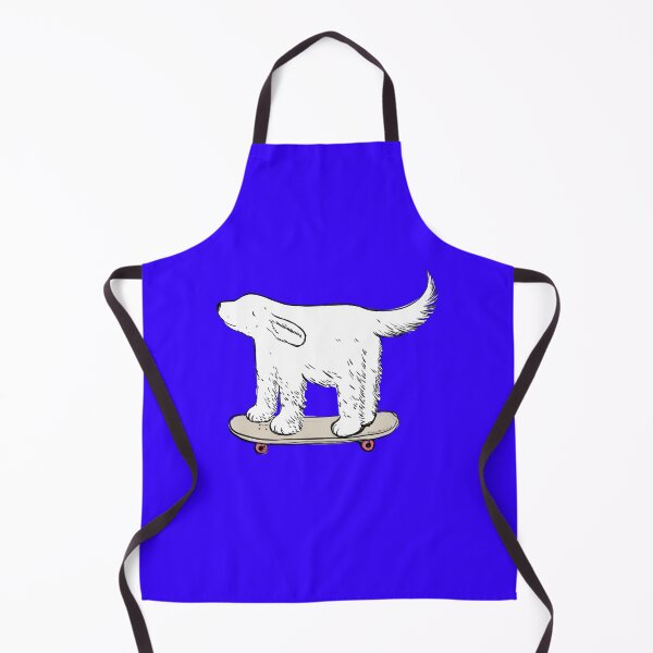 Item preview, Labrador white skater on electric blue designed and sold by Itsdomd.