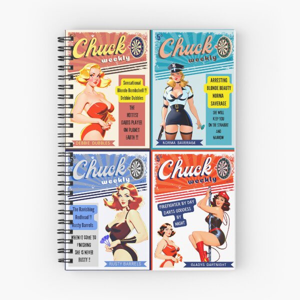 Item preview, darts magazine chuck weekly 1-4 spread designed and sold by freemancreative.