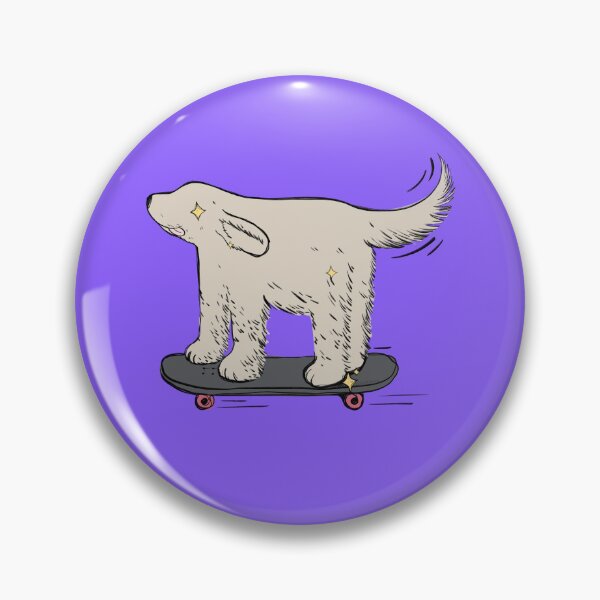 Artikelvorschau, Labrador beige skater on electric violet entworfen und verkauft von Itsdomd.
