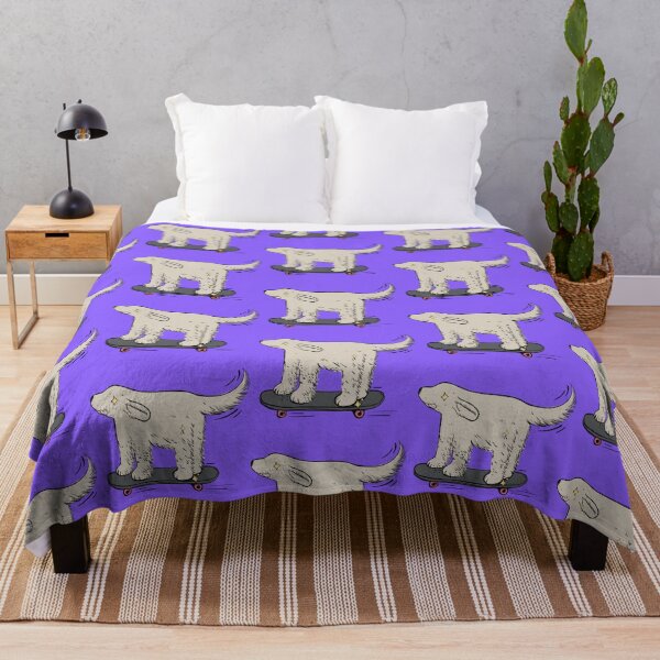 Item preview, Labrador beige skater on electric violet designed and sold by Itsdomd.