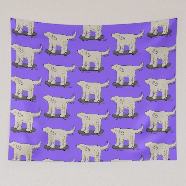 Item preview, Labrador beige skater on electric violet designed and sold by Itsdomd.