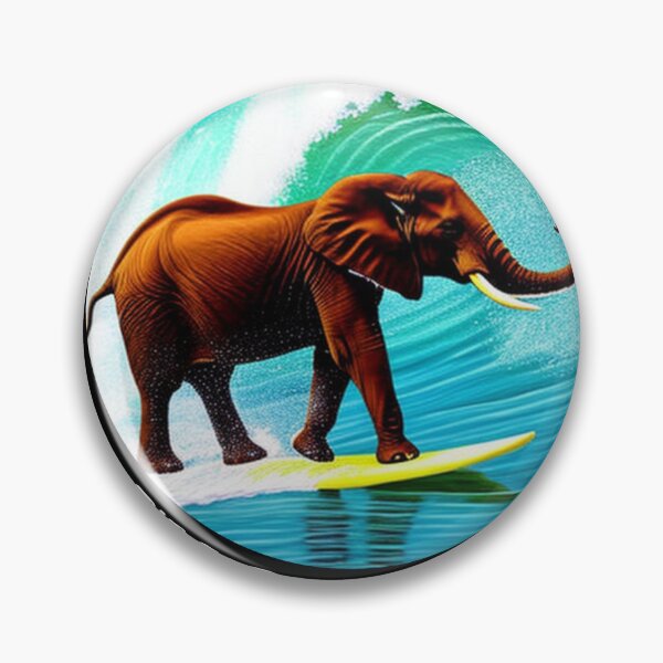 Item preview, Elefante surfista a bordo designed and sold by FlowingMovement.