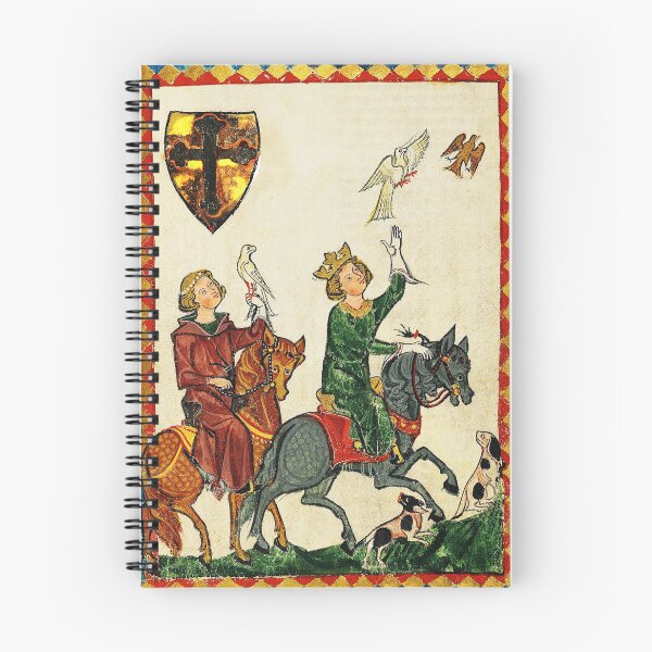 Item preview, KING KONRAD THE YOUNGER ON HORSEBACK WITH FALCONS,MEDIEVAL FALCONRY MINIATURE WITH WILD ROSES designed and sold by BulganLumini.