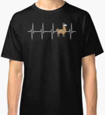 Llama EKG Heartbeat Pulse Classic T-Shirt