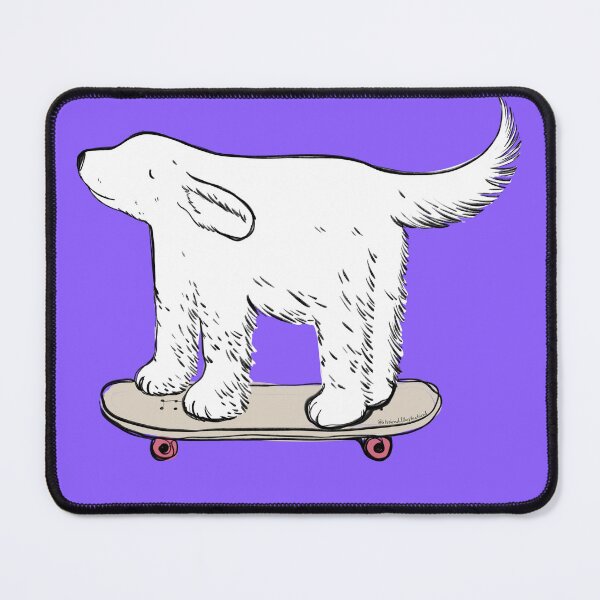 Item preview, Labrador white skater on electric violet designed and sold by Itsdomd.