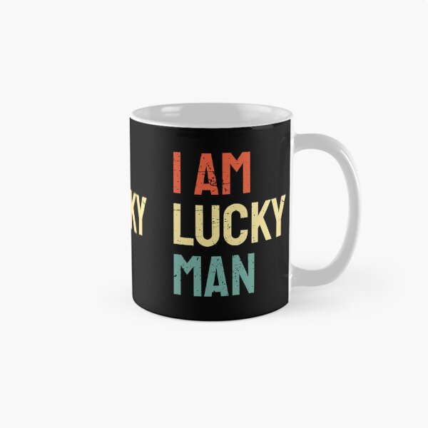 Item preview, I Am Lucky Man Vintage Colors Text designed and sold by bolkibox.