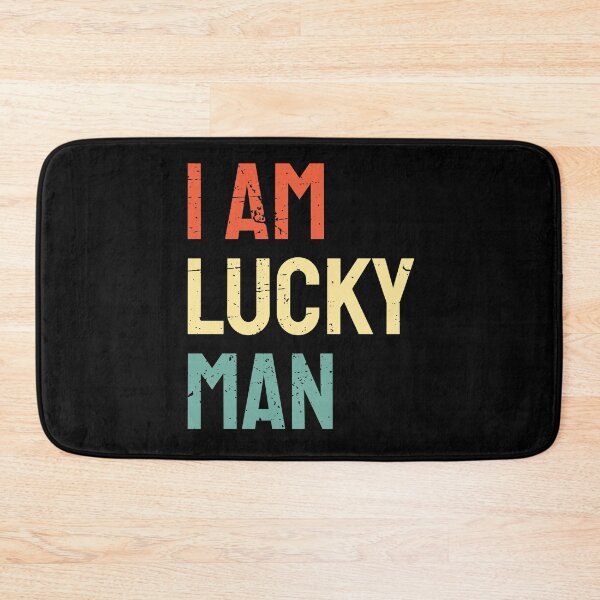 Item preview, I Am Lucky Man Vintage Colors Text designed and sold by bolkibox.