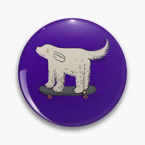 Artikelvorschau, Labrador beige skater on deep violet entworfen und verkauft von Itsdomd.
