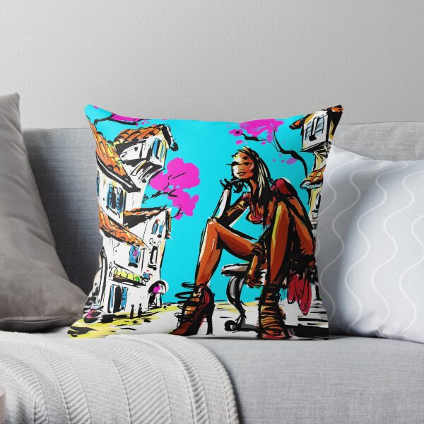 Waiting is a breeze Throw Pillow
