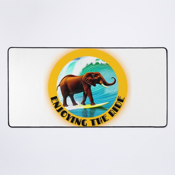 Item preview, Enjoying the Ride Elephant Surfer designed and sold by FlowingMovement.