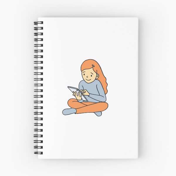 Item preview, Little girl with tablet cartoon style illustration designed and sold by Luca Marella.