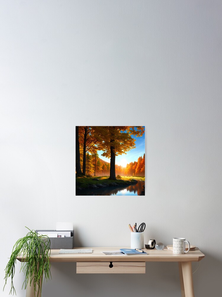 Imagen 2 de 3, Póster con la obra Experience the Beauty of Sunrise in the Forest, diseñada y vendida por D3monic.