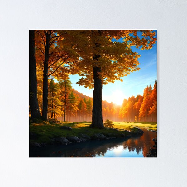 Item preview, Experience the Beauty of Sunrise in the Forest designed and sold by D3monic.