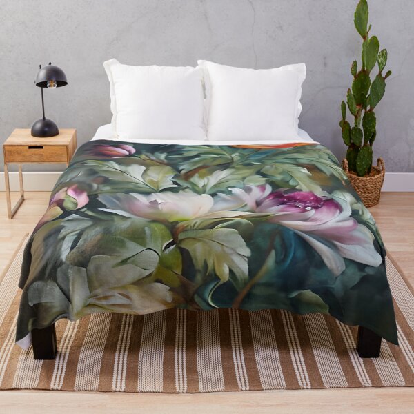 Item preview, "Dreamy Flowers: An Abstract Painting with a Touch of Baroque Elegance" designed and sold by nouveaudecor.