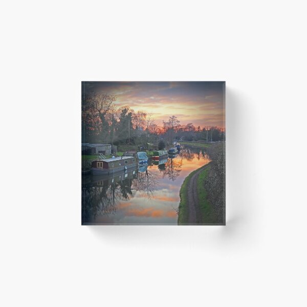 Item preview, Sunset at Stanny Lunt Bridge, Church lane, Grappenhall Village, Warrington, Cheshire designed and sold by Local gifts from HotpixUK .