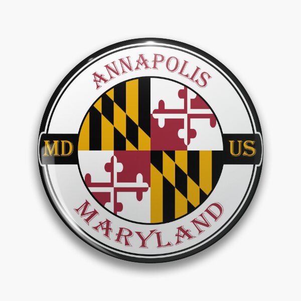 Item preview, Annapolis Maryland Flag USA Seal Stamp Badge Travel Souvenir designed and sold by TeeHome.